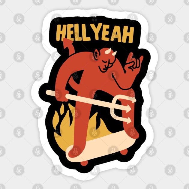 HELL YEAH Sticker by obinsun